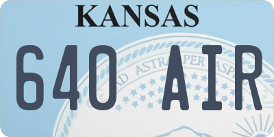KS license plate 640AIR