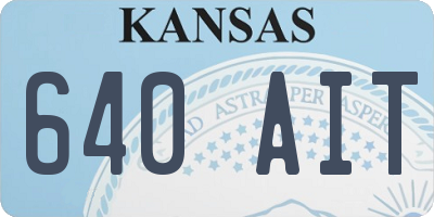 KS license plate 640AIT