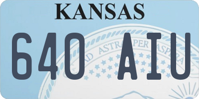 KS license plate 640AIU