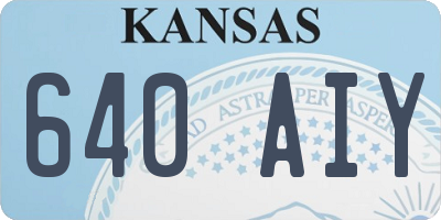 KS license plate 640AIY
