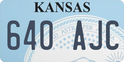 KS license plate 640AJC