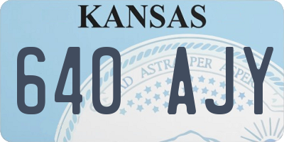 KS license plate 640AJY