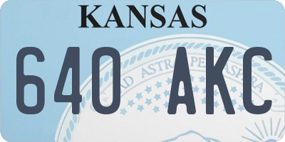 KS license plate 640AKC