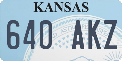 KS license plate 640AKZ