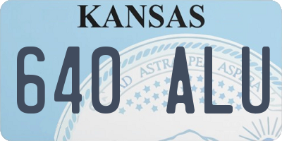 KS license plate 640ALU