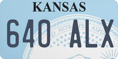 KS license plate 640ALX