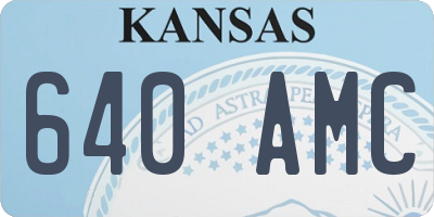 KS license plate 640AMC