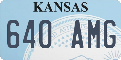 KS license plate 640AMG