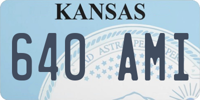 KS license plate 640AMI