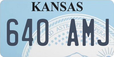 KS license plate 640AMJ