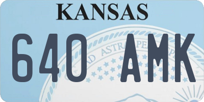 KS license plate 640AMK