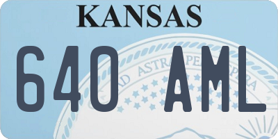 KS license plate 640AML