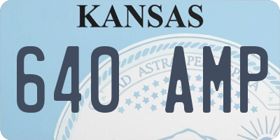 KS license plate 640AMP