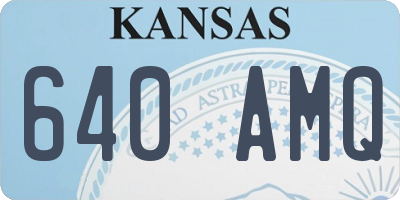 KS license plate 640AMQ