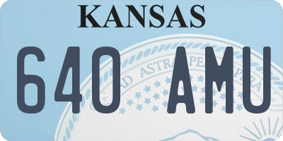 KS license plate 640AMU