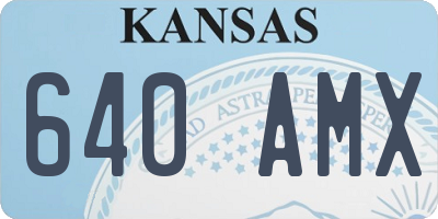 KS license plate 640AMX