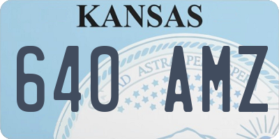 KS license plate 640AMZ
