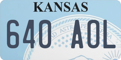 KS license plate 640AOL