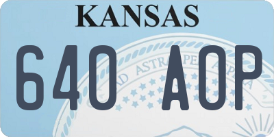 KS license plate 640AOP