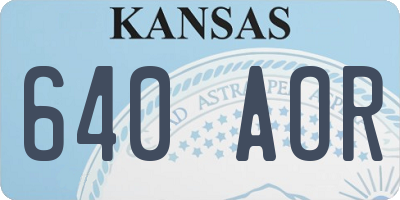KS license plate 640AOR