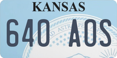 KS license plate 640AOS