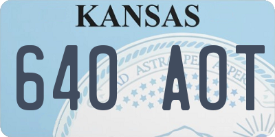 KS license plate 640AOT