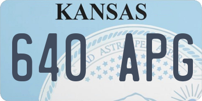 KS license plate 640APG