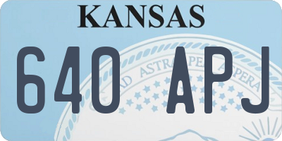 KS license plate 640APJ