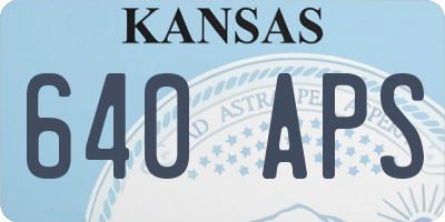 KS license plate 640APS
