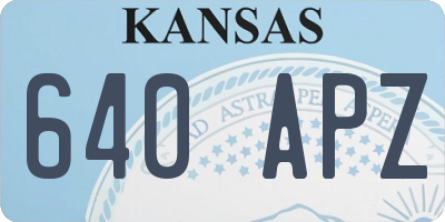KS license plate 640APZ
