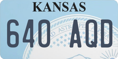 KS license plate 640AQD