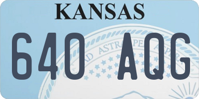 KS license plate 640AQG