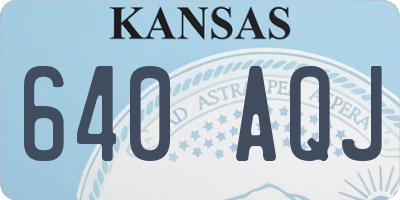 KS license plate 640AQJ