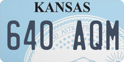 KS license plate 640AQM