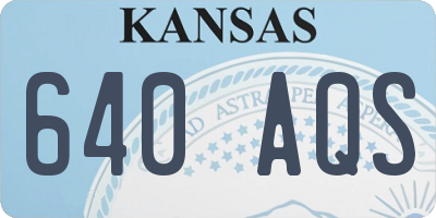 KS license plate 640AQS