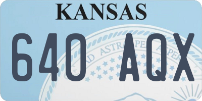 KS license plate 640AQX