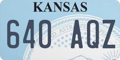 KS license plate 640AQZ