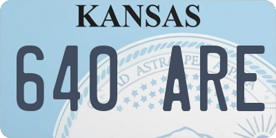 KS license plate 640ARE