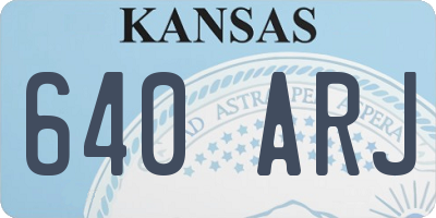 KS license plate 640ARJ
