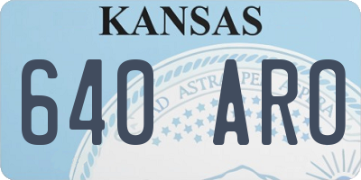 KS license plate 640ARO