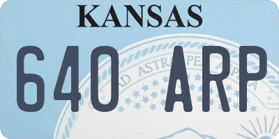 KS license plate 640ARP