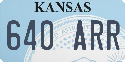 KS license plate 640ARR