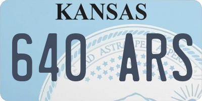 KS license plate 640ARS