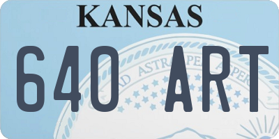 KS license plate 640ART