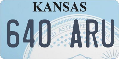 KS license plate 640ARU