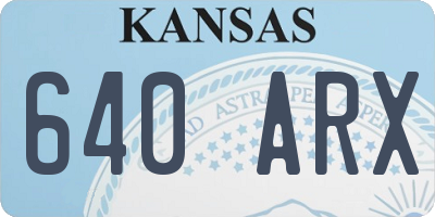 KS license plate 640ARX