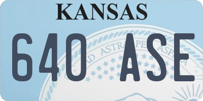 KS license plate 640ASE
