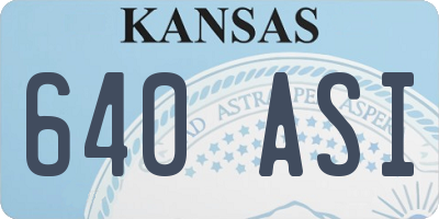 KS license plate 640ASI