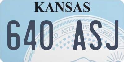 KS license plate 640ASJ