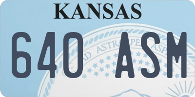 KS license plate 640ASM